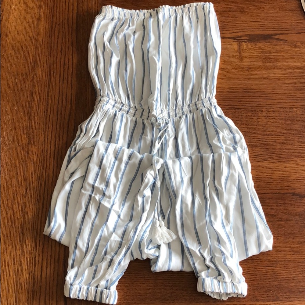 Forever 21 Contemporary Stripe Jumpsuit